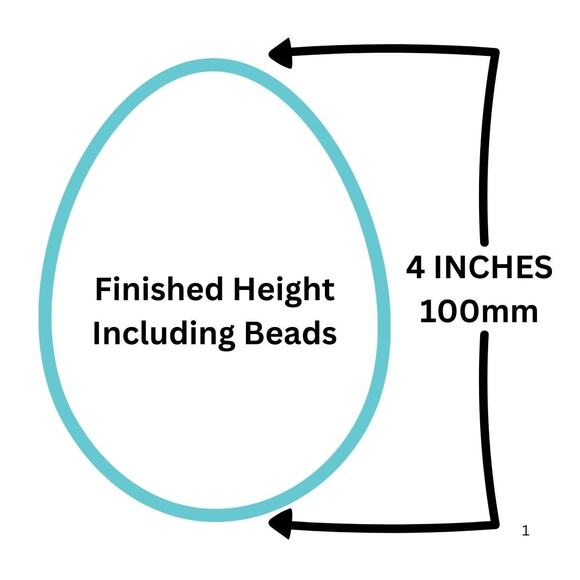 Ells Bells Pinfair UK Sequin Bead  Gold White Easter Egg Ornament Kit PA27G - Picture 2 of 5